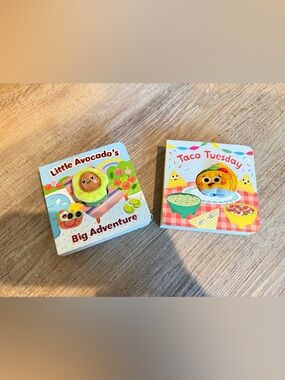 Plush Avocado and taco Finger Puppet Board Books